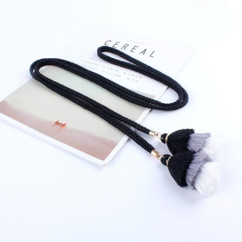Ceinture en Macramé avec Pampilles Chic Esprit Macramé