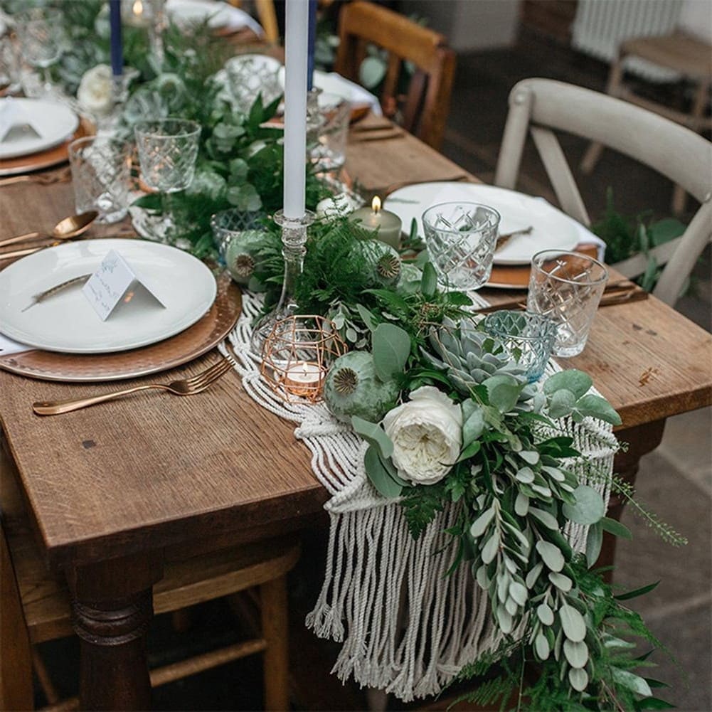 Chemin de Table Bohème Éclat de Mariage Esprit Macramé