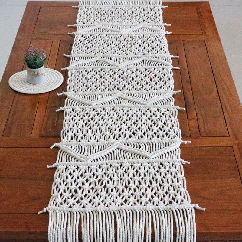 Chemin de Table Bohème Éclat de Mariage Esprit Macramé