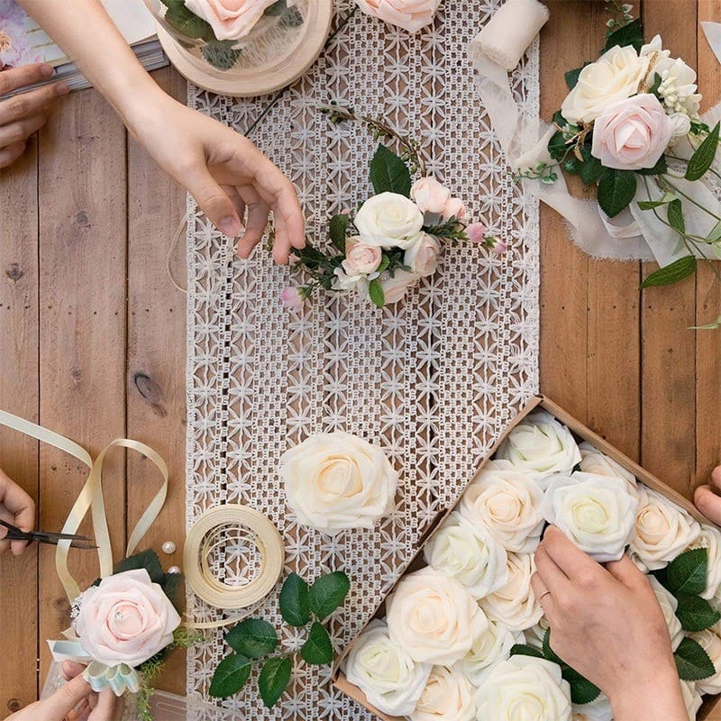Chemin de table Macramé blanc Éclat Design Esprit Macramé