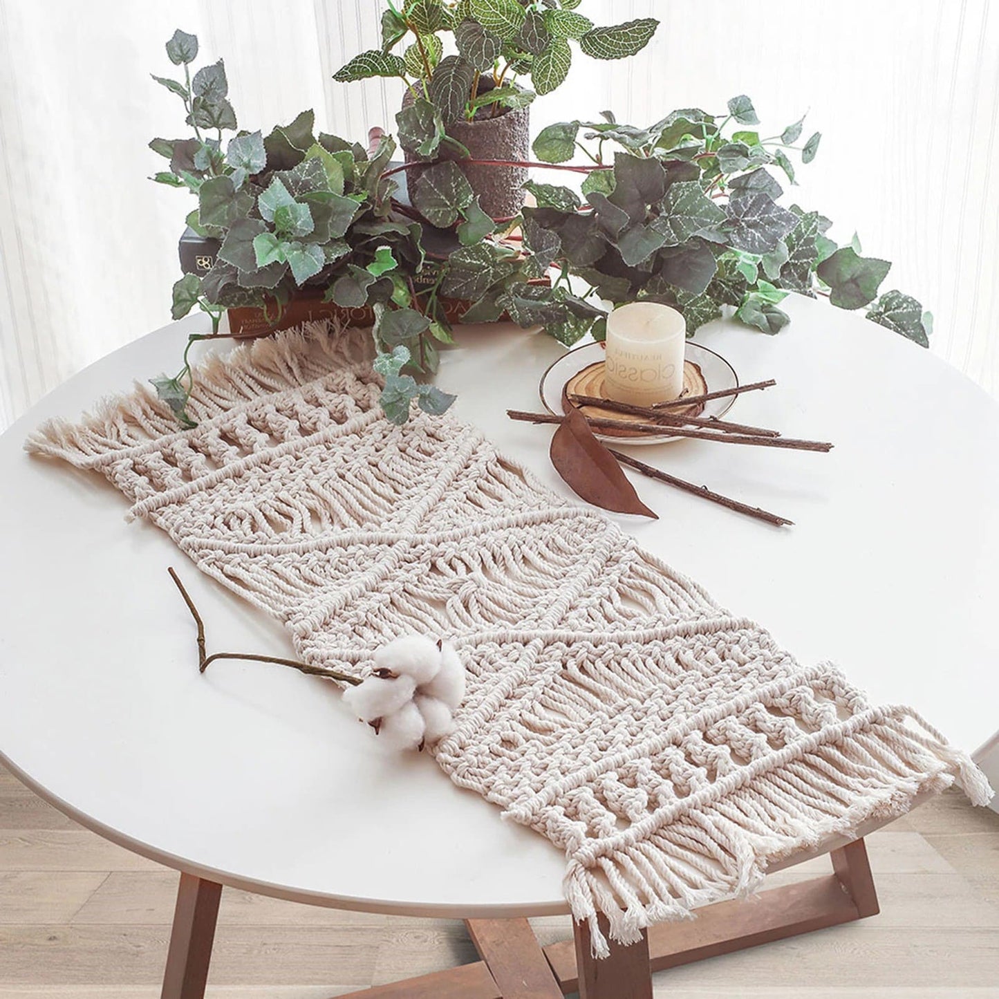 Chemin de Table Macramé Élégance Esprit Macramé