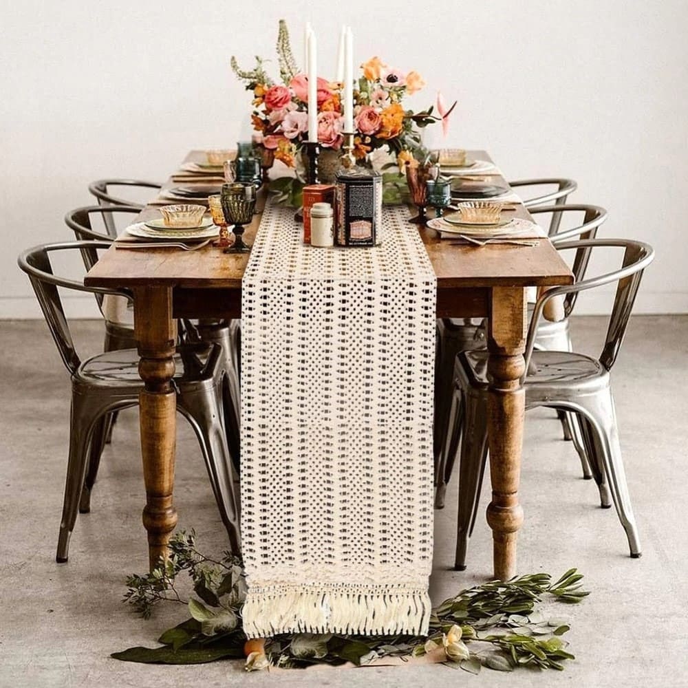 Chemin de Table Macramé Élégance Esprit Macramé
