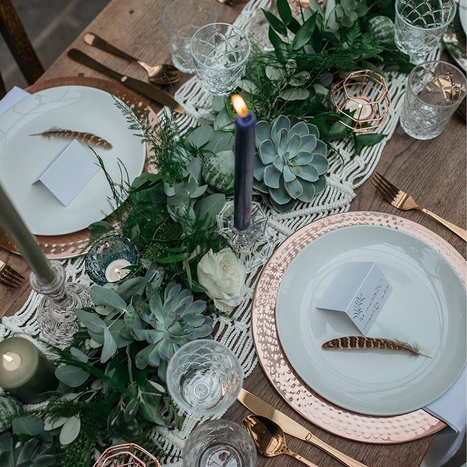 Chemin de table Macramé pour un mariage d'exception Esprit Macramé