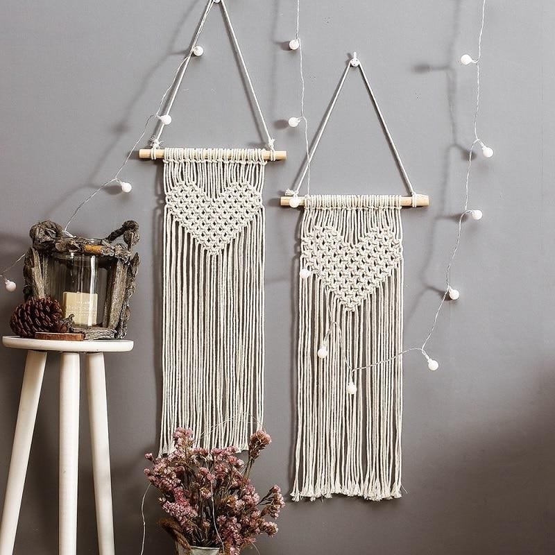 Cœur en Macramé Élégant Esprit Macramé