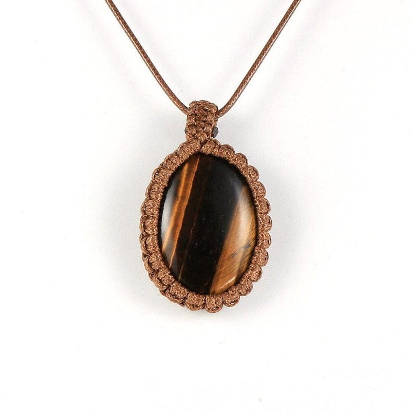 Collier Macramé Éclat de Pierre Esprit Macramé