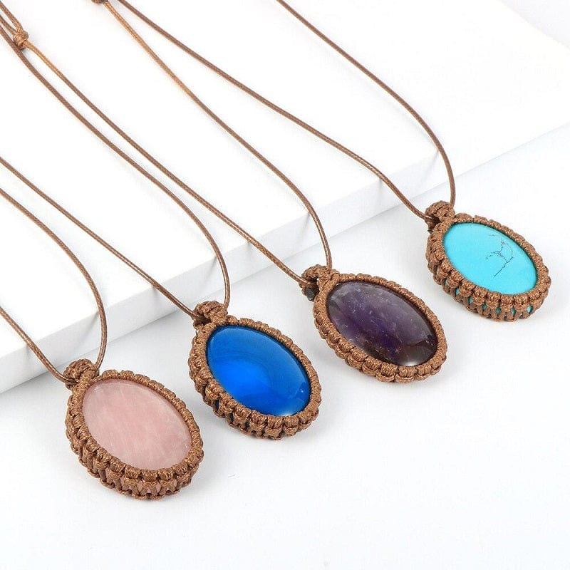Collier Macramé Éclat de Pierre Esprit Macramé