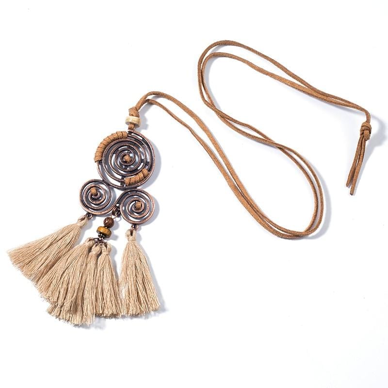 Collier Spirale en Macramé Élégance Esprit Macramé