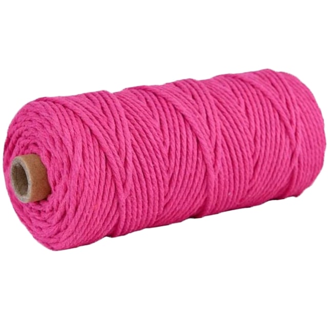 Corde Macramé Rose 2 mm - 100 m de Douceur Artisanale Esprit Macramé