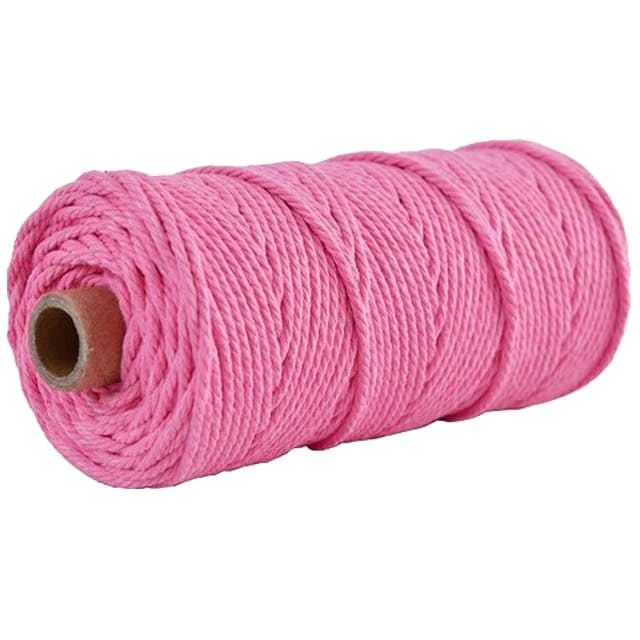 Corde Macramé Rose 2 mm - 100 m de Douceur Artisanale Esprit Macramé