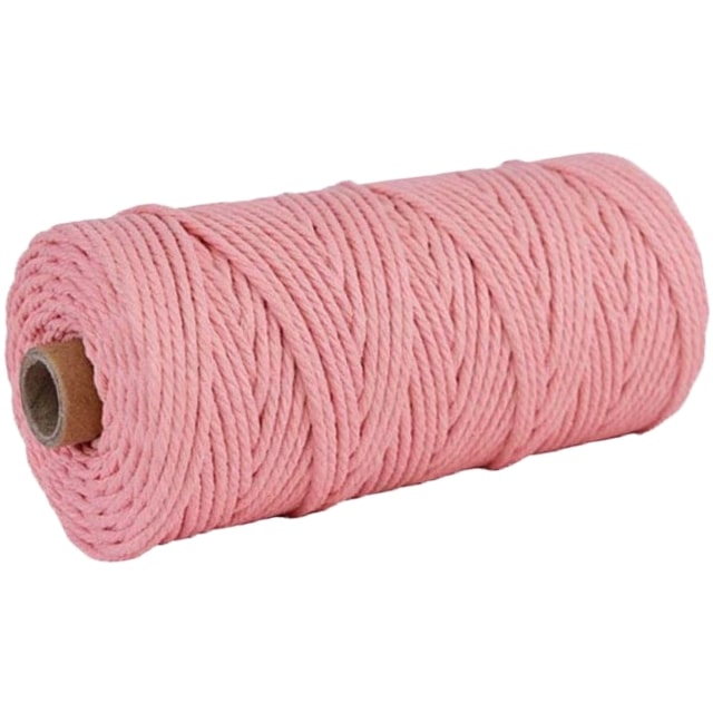 Corde Macramé Rose 2 mm - 100 m de Douceur Artisanale Esprit Macramé