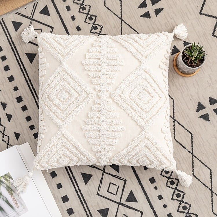 Coussin Déco Bohème en Macramé Chic Esprit Macramé