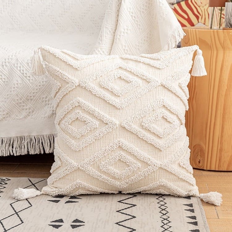 Coussin Déco Bohème en Macramé Chic Esprit Macramé