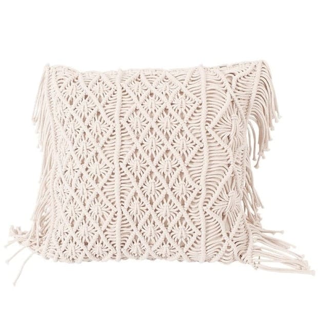 Coussin Ethnique Bohème en Macramé Chic Esprit Macramé