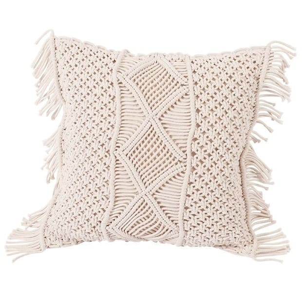 Coussin Macramé Beige Chic Esprit Macramé