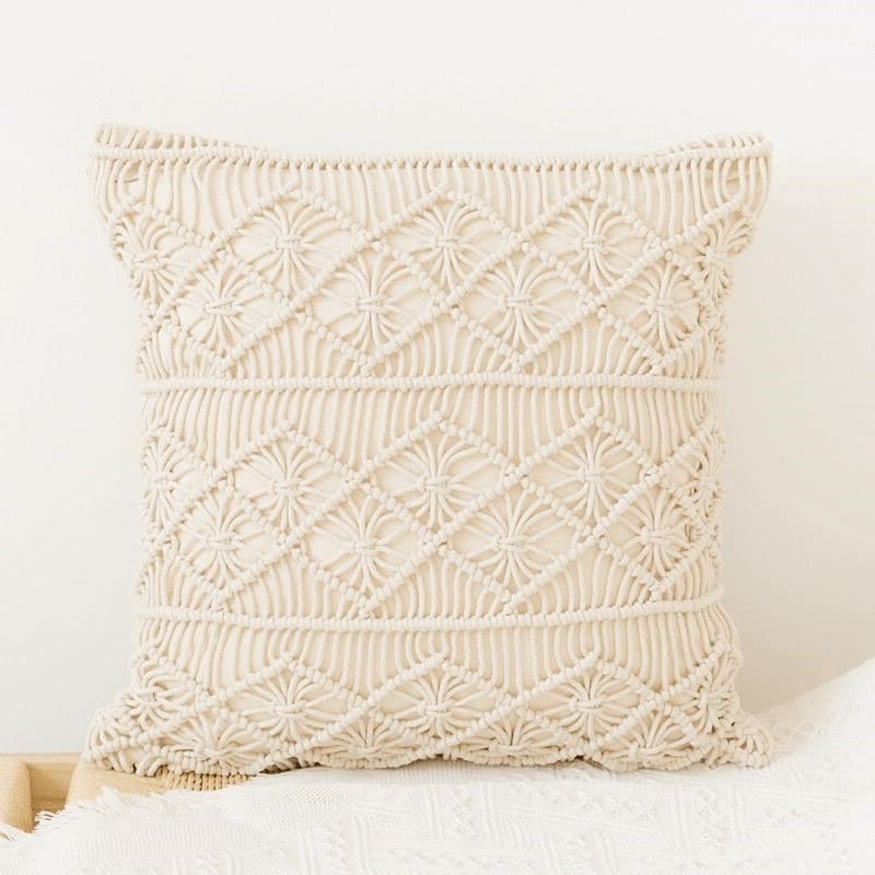 Coussin Macramé Élevé Esprit Macramé
