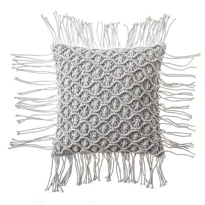 Coussin Macramé Émeraude Esprit Macramé