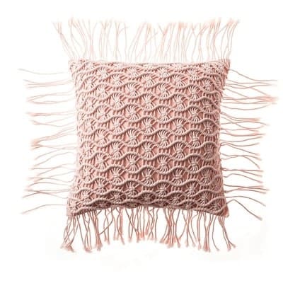 Coussin Macramé Émeraude Esprit Macramé