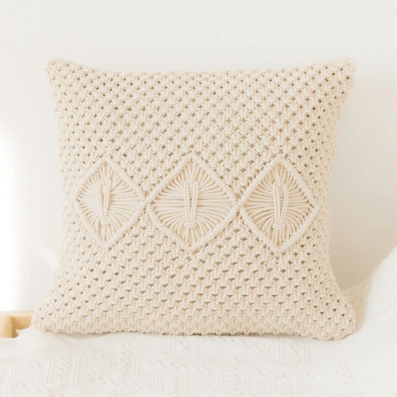 Coussin Macramé en Coton Chic Esprit Macramé