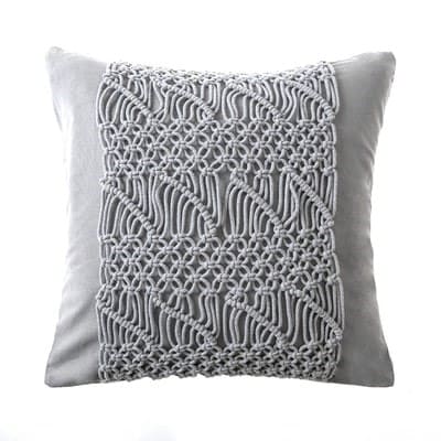 Coussin Macramé Extérieur Éclat Naturel Esprit Macramé