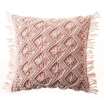 Coussin Nœud Macramé Élégant Esprit Macramé