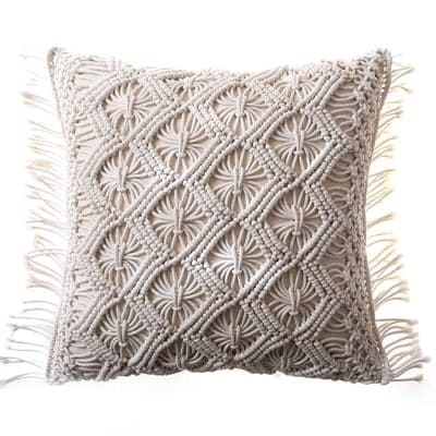 Coussin Nœud Macramé Élégant Esprit Macramé