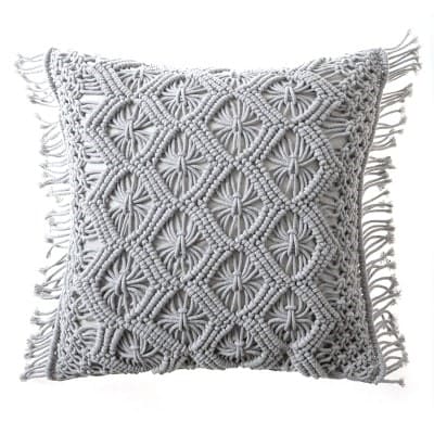 Coussin Nœud Macramé Élégant Esprit Macramé