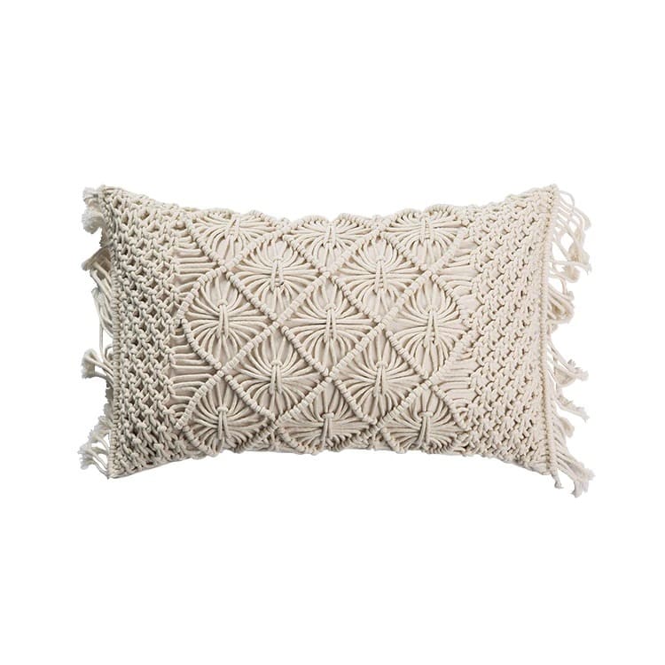 Coussin Rectangulaire en Macramé Élégance Esprit Macramé