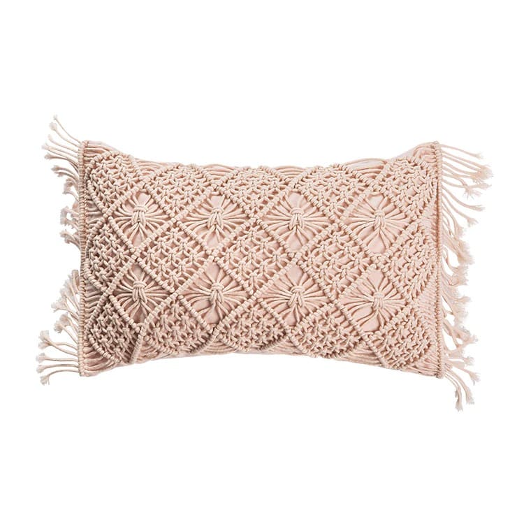 Coussin Rectangulaire en Macramé Élégance Esprit Macramé
