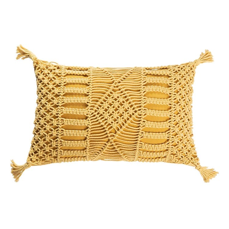 Coussin Rectangulaire en Macramé Élégance Esprit Macramé