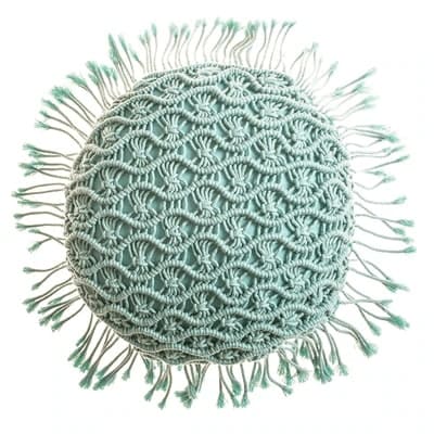 Coussin Rond Macramé Éléganza Esprit Macramé