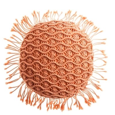 Coussin Rond Macramé Éléganza Esprit Macramé