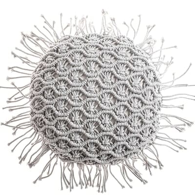 Coussin Rond Macramé Éléganza Esprit Macramé