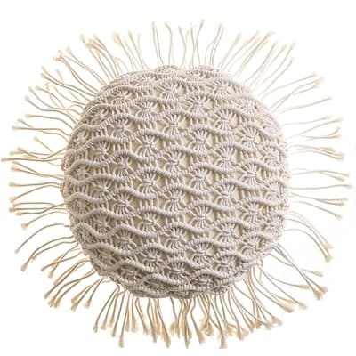 Coussin Rond Macramé Éléganza Esprit Macramé