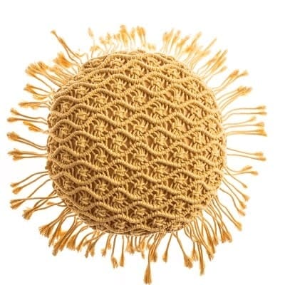 Coussin Rond Macramé Éléganza Esprit Macramé