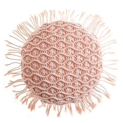Coussin Rond Macramé Éléganza Esprit Macramé