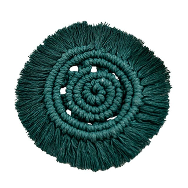 Dessous de verre en Macramé aux couleurs tendances Esprit Macramé