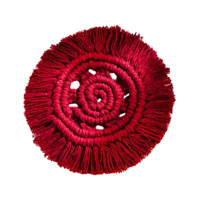 Dessous de verre en Macramé aux couleurs tendances Esprit Macramé