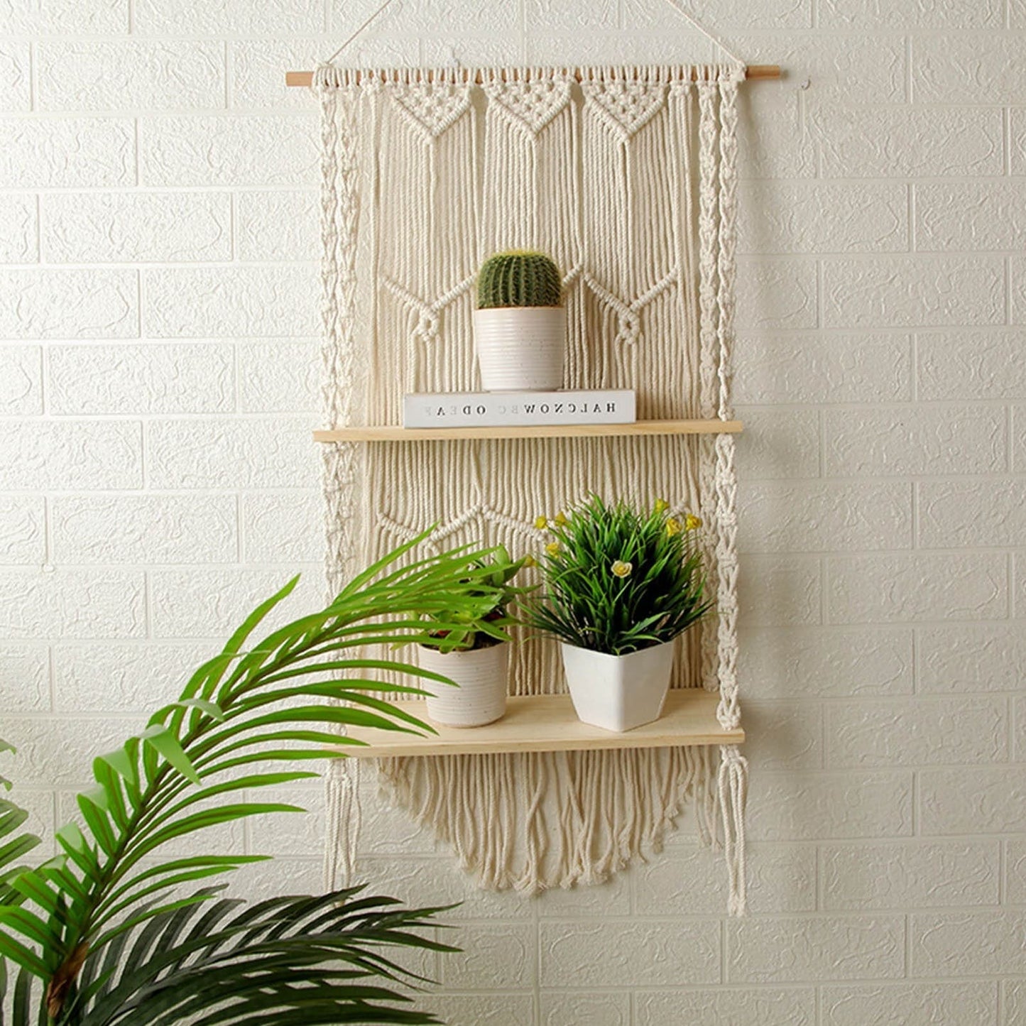 Double Étagère Macramé Élégance Esprit Macramé
