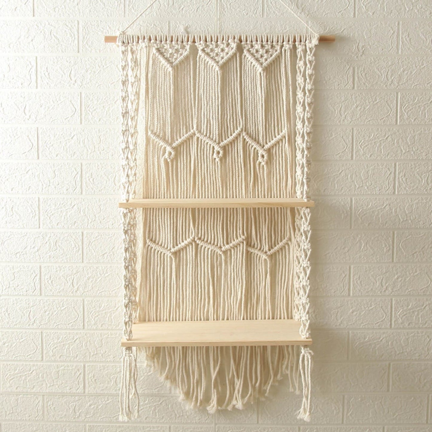Double Étagère Macramé Élégance Esprit Macramé
