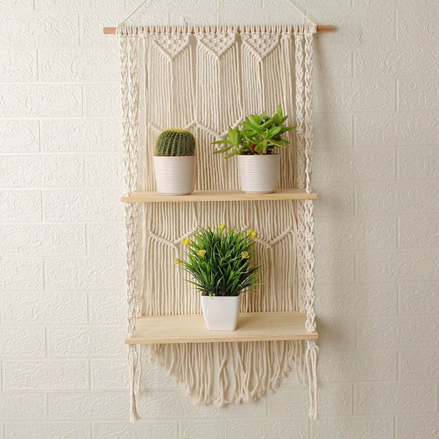 Double Étagère Macramé Élégance Esprit Macramé