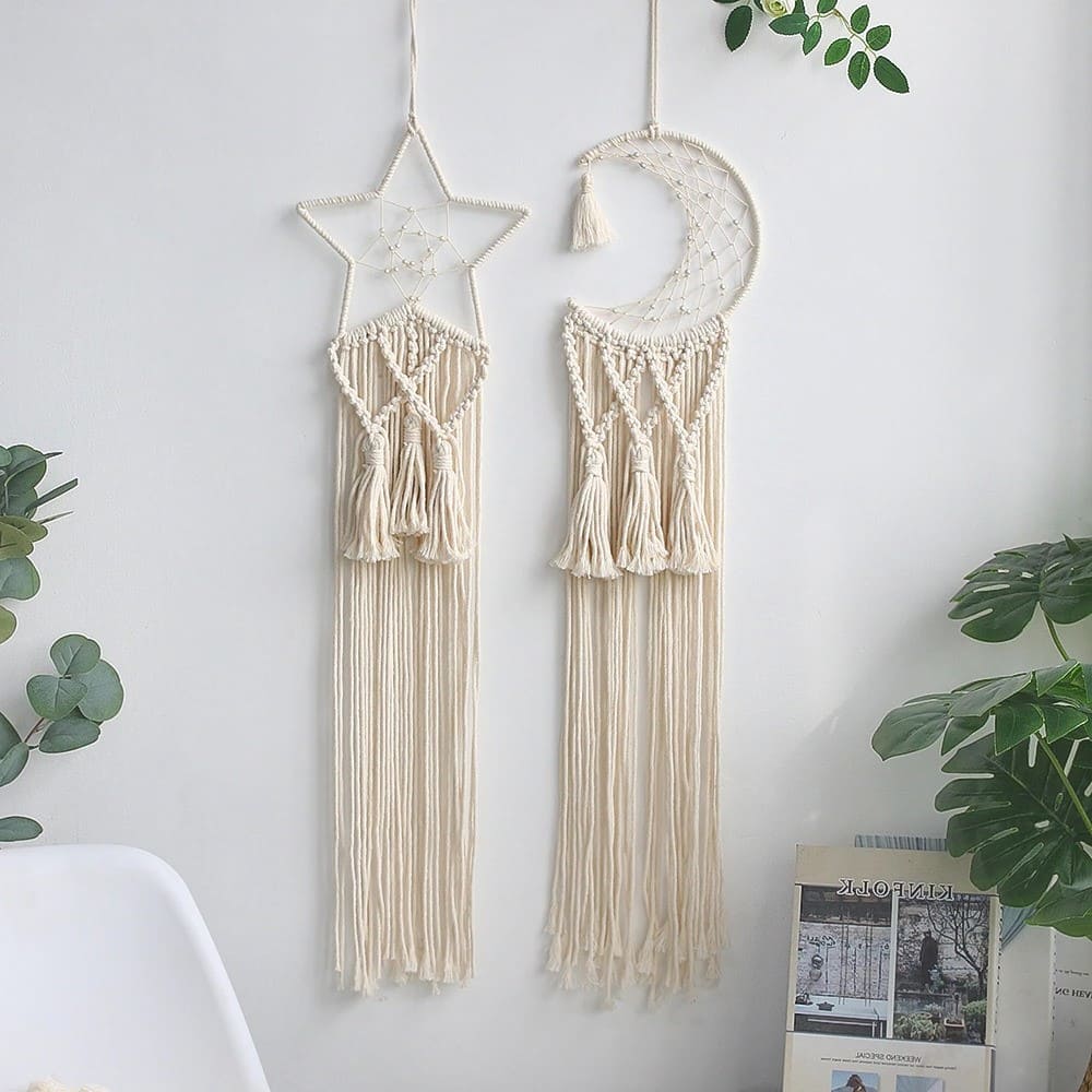Ensemble de 2 attrapes rêves en Macramé de la marque Esprit Macramé Esprit Macramé