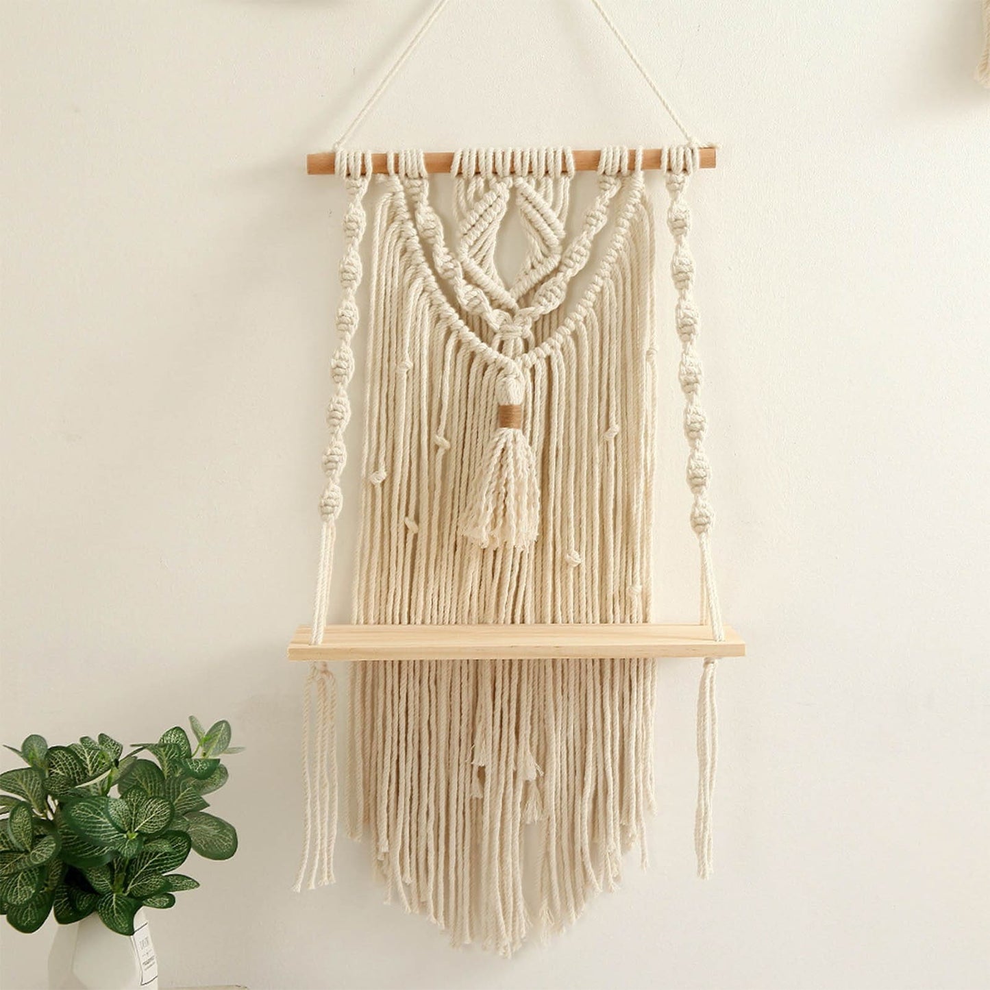 Étagère Macramé Pompon Chic Esprit Macramé