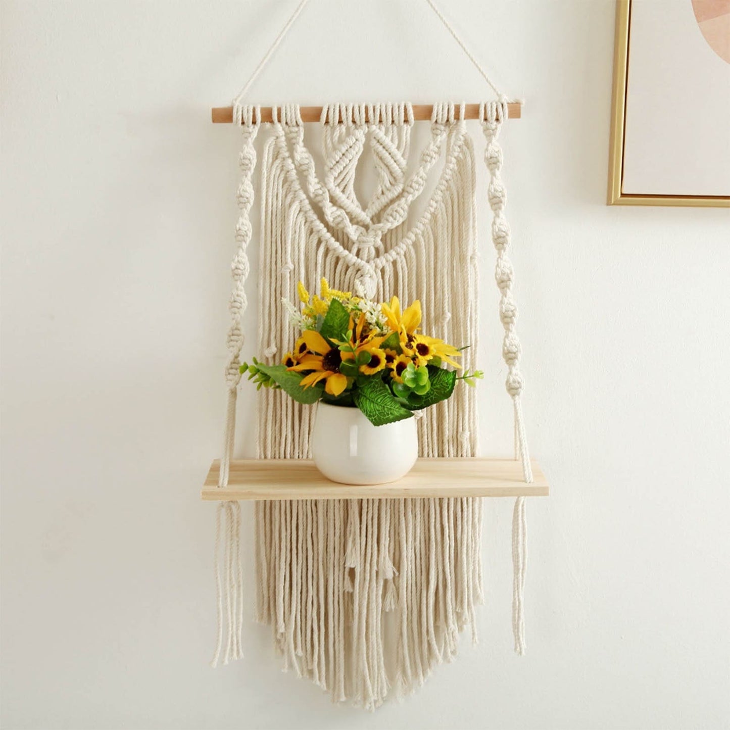 Étagère Macramé Pompon Chic Esprit Macramé