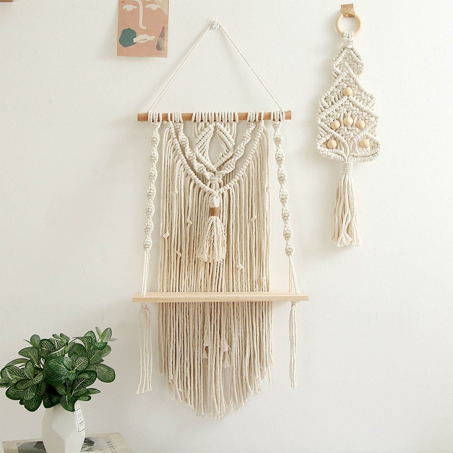 Étagère Macramé Pompon Chic Esprit Macramé