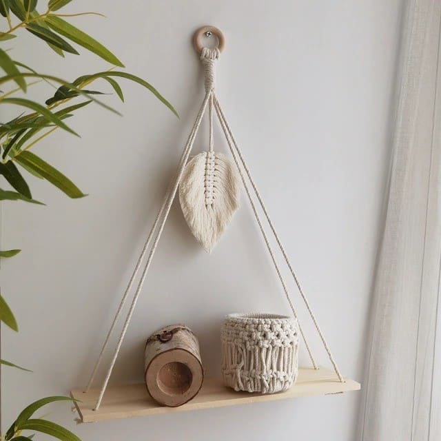 Étagère Murale Macramé Élégance Esprit Macramé