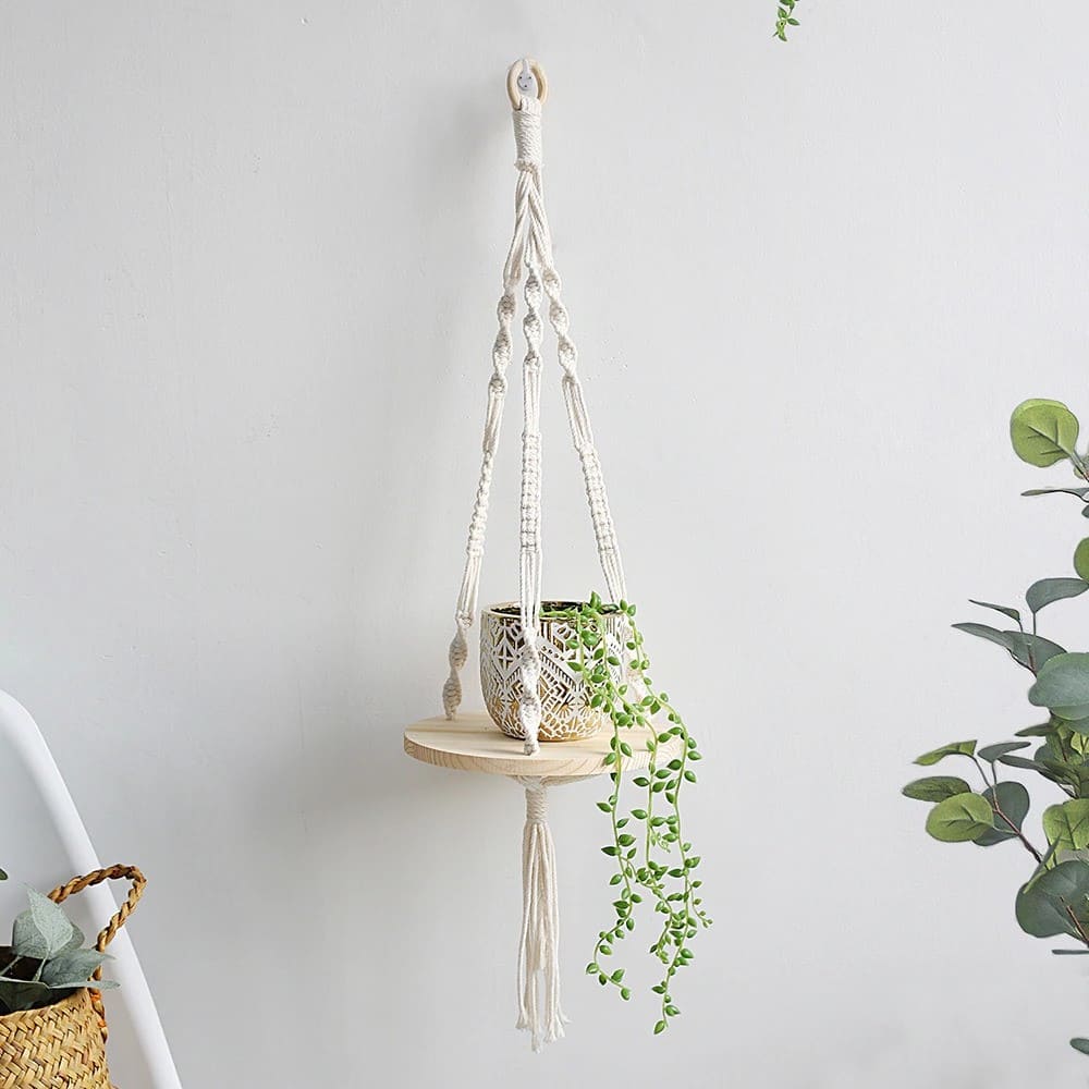 Étagère suspendue en Macramé Chic & Élégance Esprit Macramé