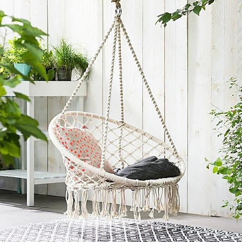 Fauteuil Suspendu Macramé Chic Esprit Macramé