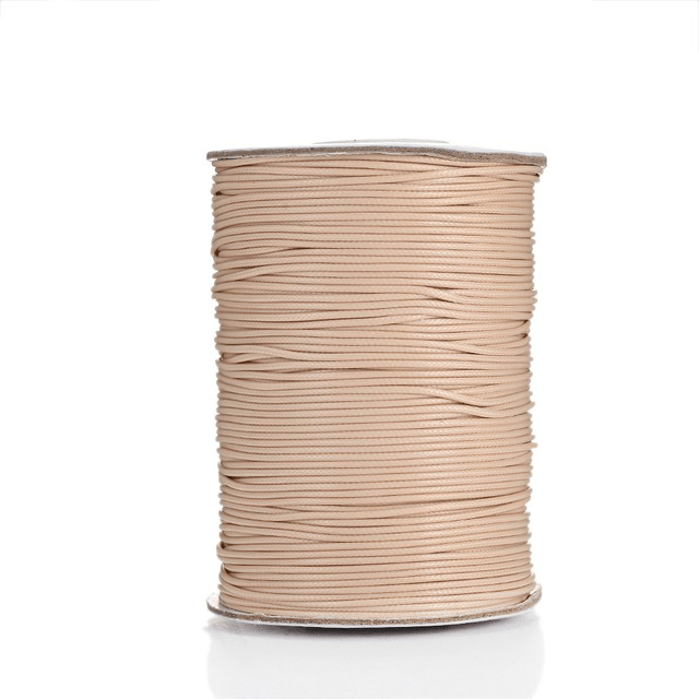 Fil ciré Linhasita beige 2mm - Enroulez-vous de 20m de qualité ! Esprit Macramé