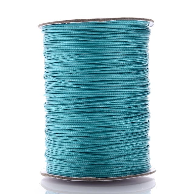 Fil ciré Linhasita Bleu Éclat 2mm - Rouleau de 20m Esprit Macramé