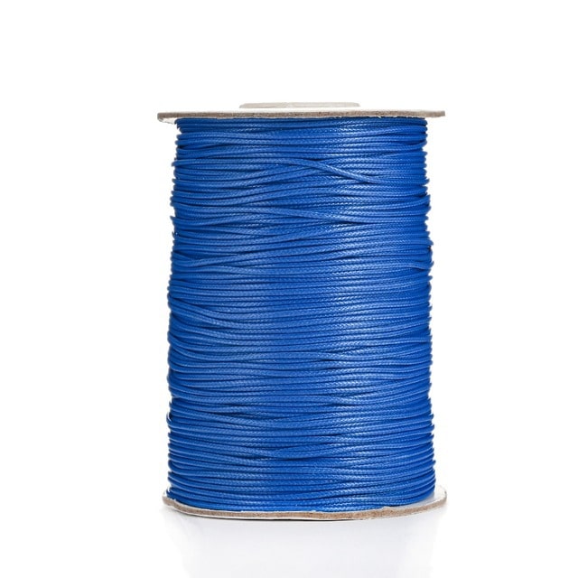 Fil ciré Linhasita Bleu Éclat 2mm - Rouleau de 20m Esprit Macramé